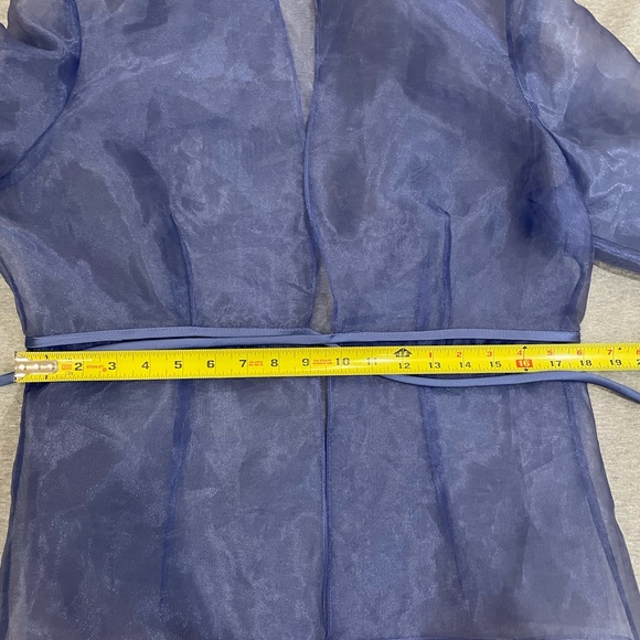 Silk organza over shirt in periwinkle - Picture 11 of 12